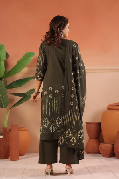 Cotton Suit With Cotton Dupatta