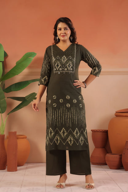 Cotton Suit With Cotton Dupatta