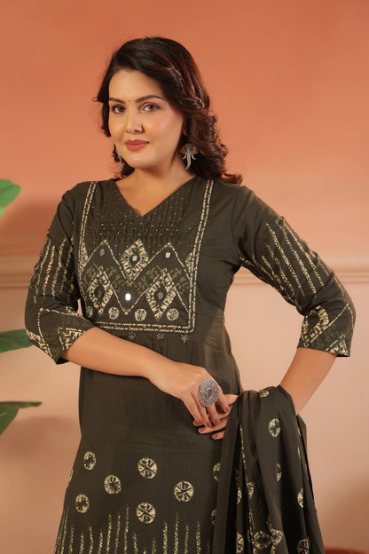 Cotton Suit With Cotton Dupatta