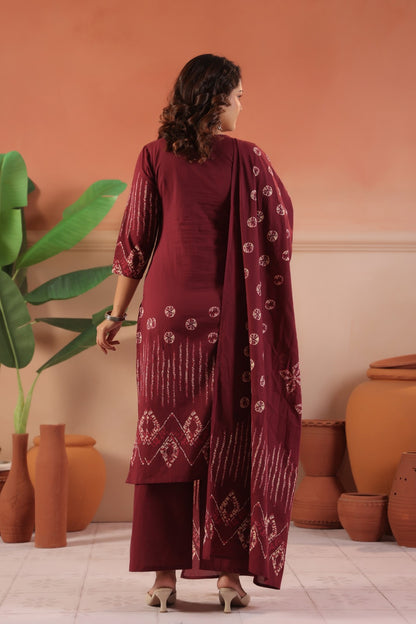Cotton Suit With Cotton Dupatta