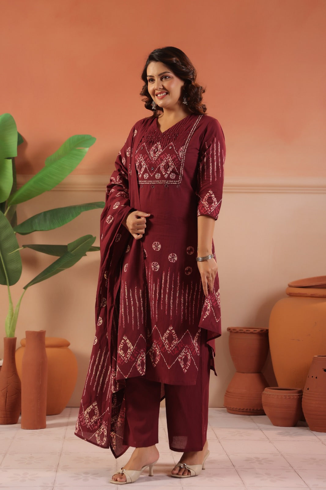 Cotton Suit With Cotton Dupatta