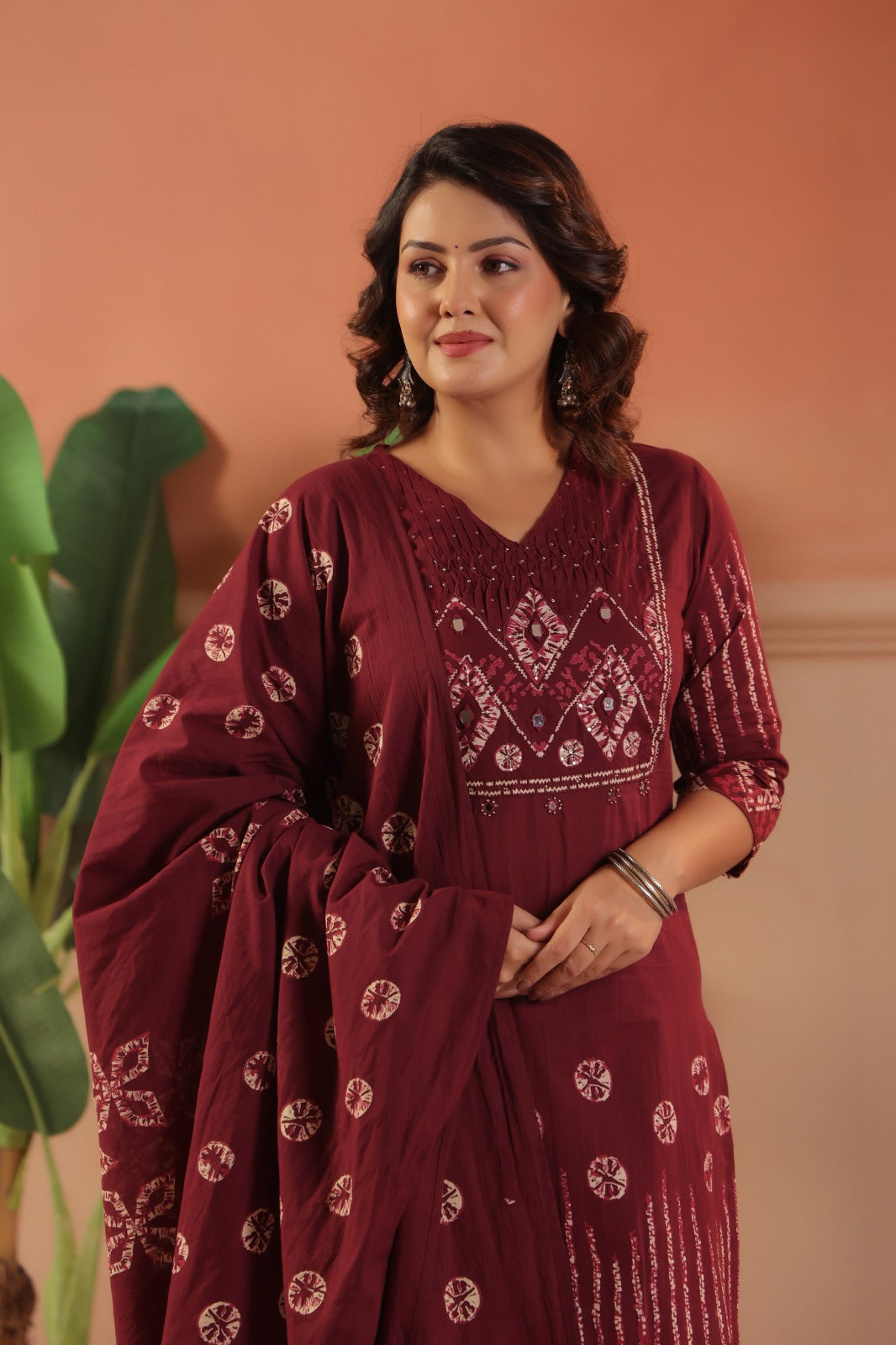 Cotton Suit With Cotton Dupatta