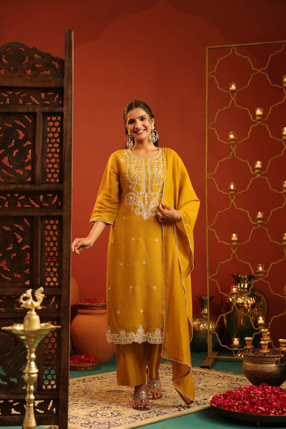 Silk Embroidery Suit