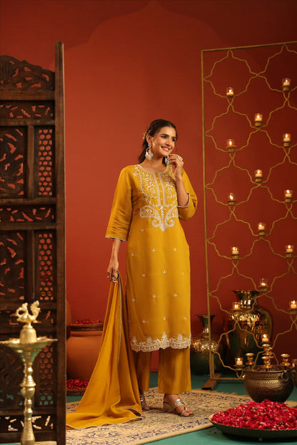 Silk Embroidery Suit