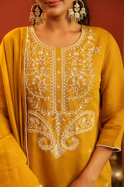 Silk Embroidery Suit