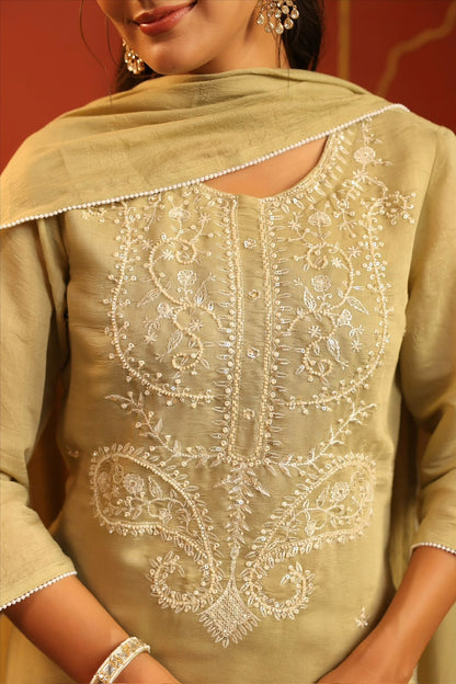 Silk Embroidery Suit