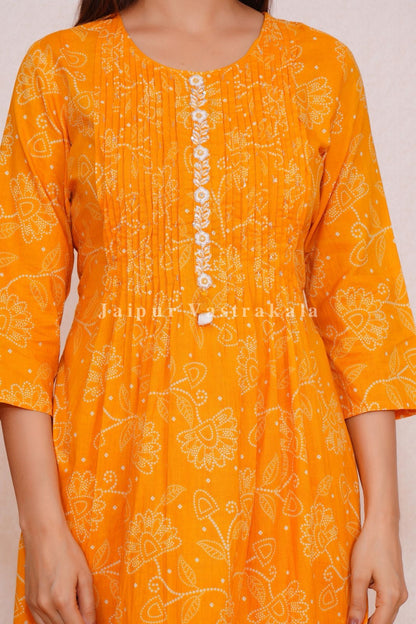 hand block printed kurta set with dupatta