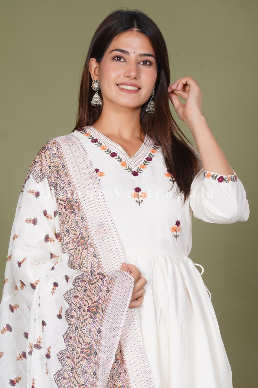 hand block printed kurta set with dupatta