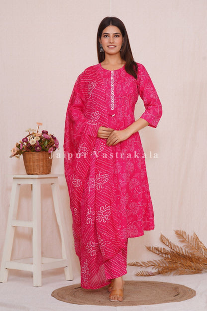 hand block printed kurta set with dupatta