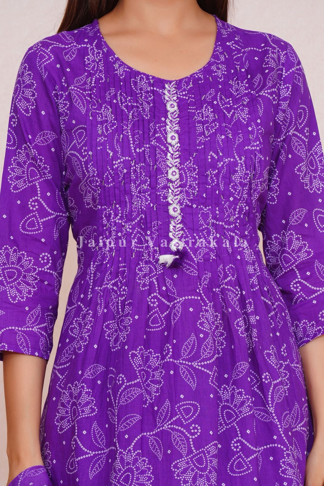 hand block printed kurta set with dupatta