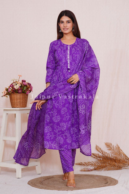 hand block printed kurta set with dupatta