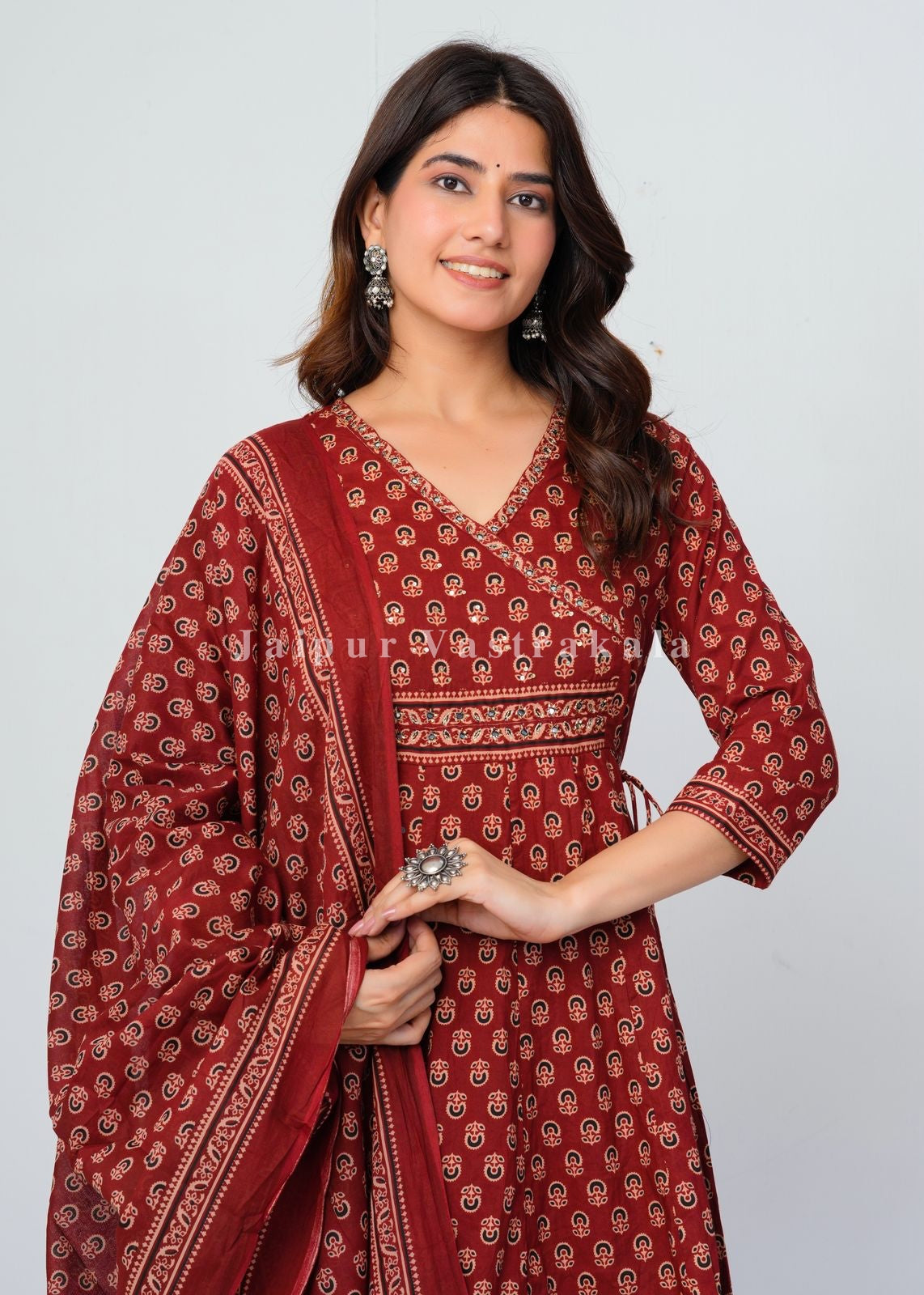Sindoori Sandhya Festive Angrakha Anarkali Suit