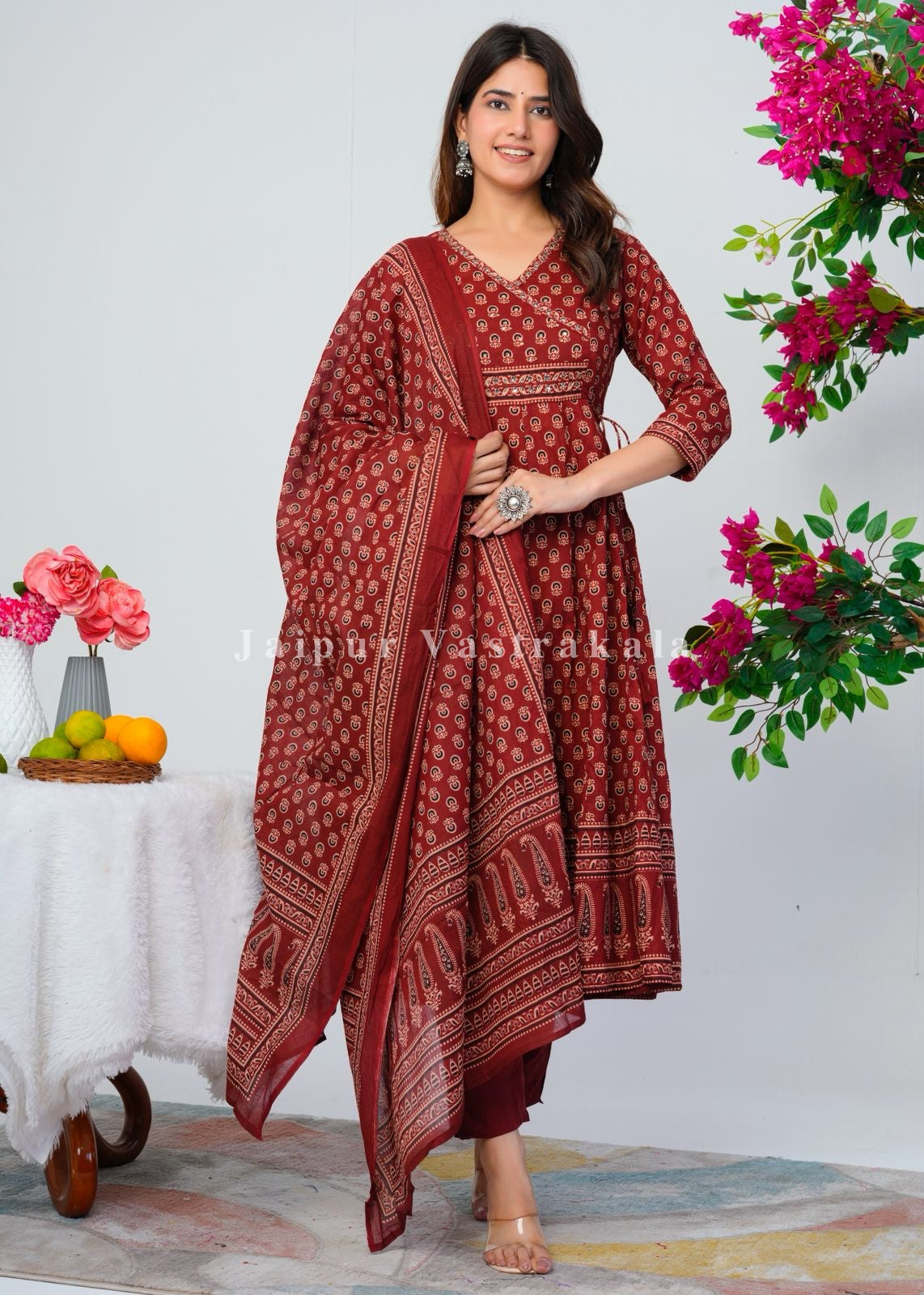 Sindoori Sandhya Festive Angrakha Anarkali Suit