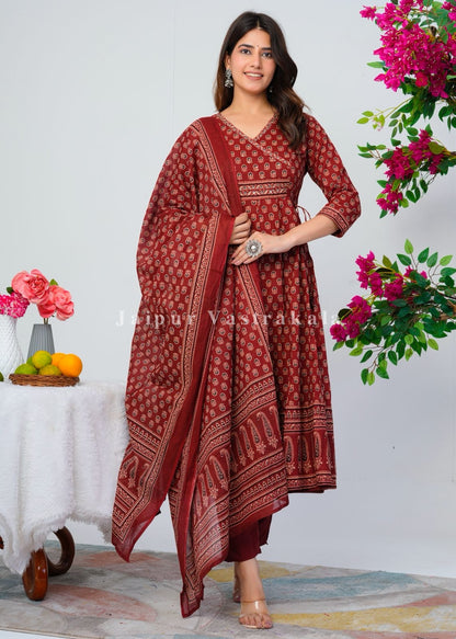 Sindoori Sandhya Festive Angrakha Anarkali Suit