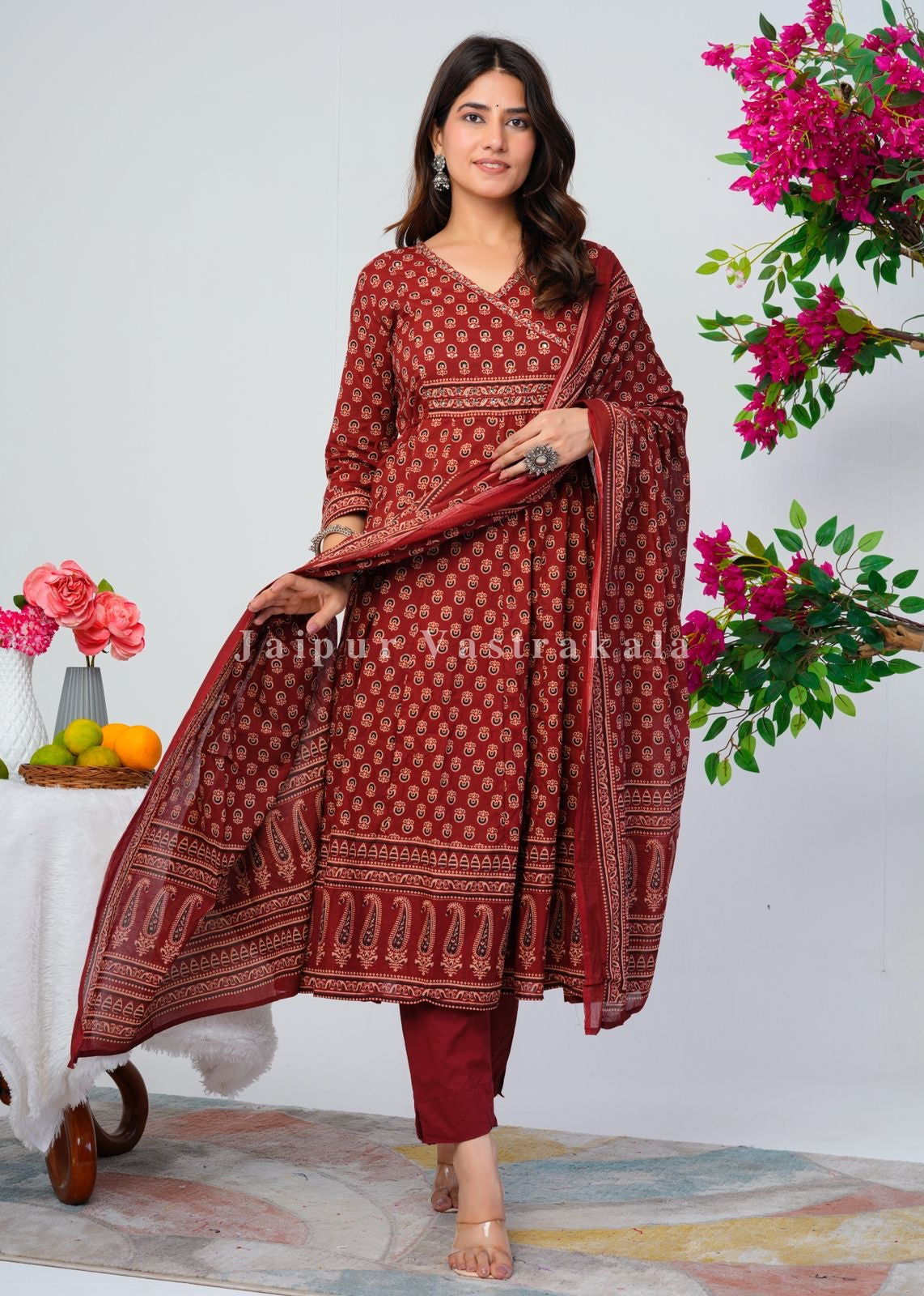 Sindoori Sandhya Festive Angrakha Anarkali Suit