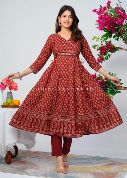 Sindoori Sandhya Festive Angrakha Anarkali Suit