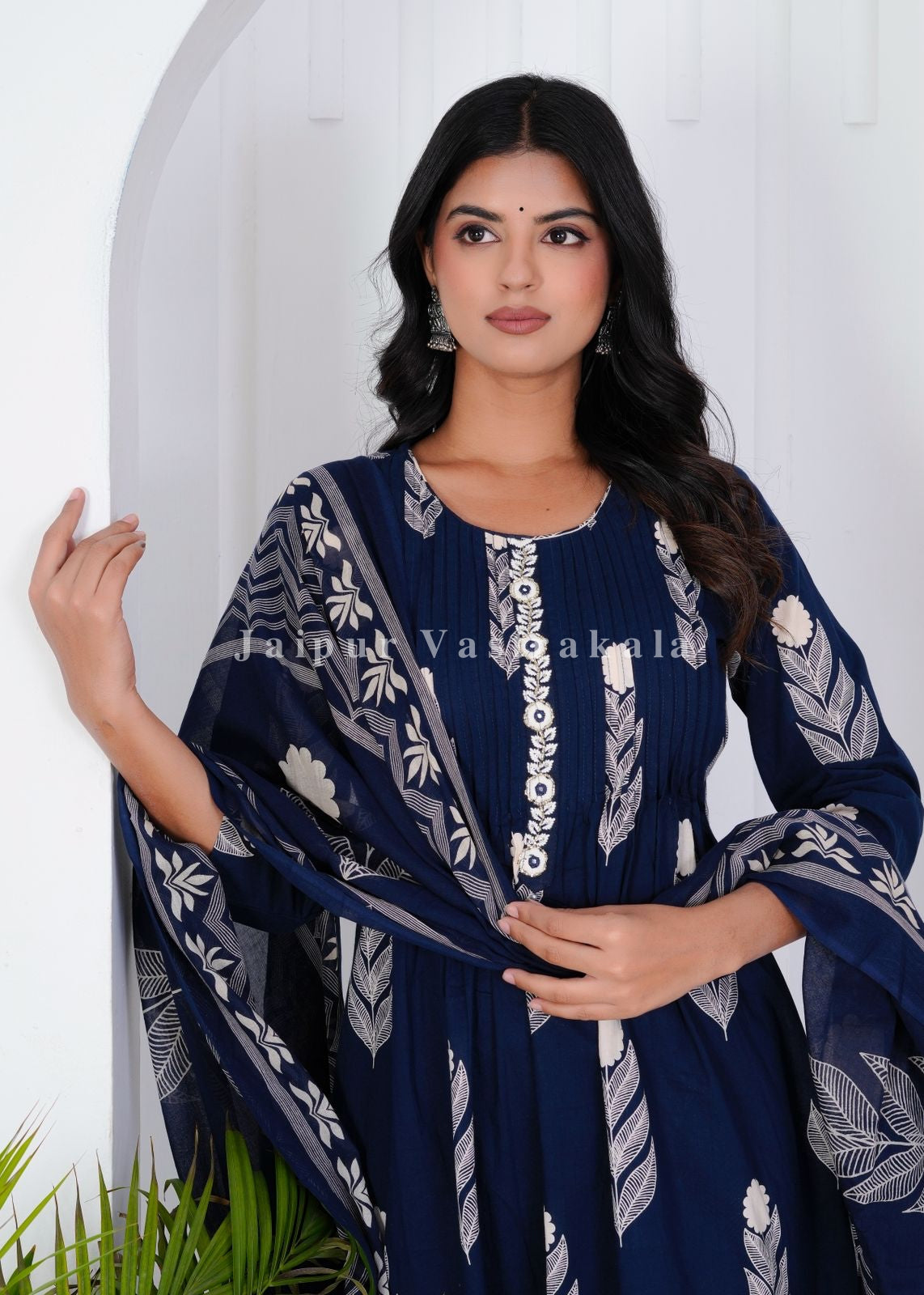 hand block printed kurta set with dupatta