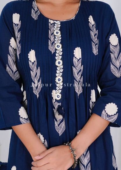 hand block printed kurta set with dupatta