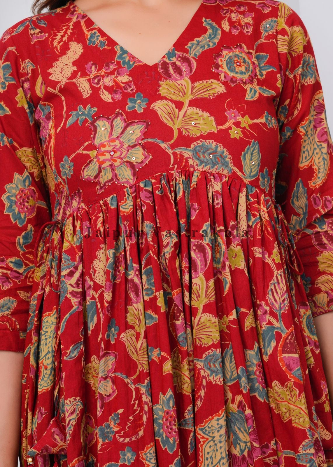 hand block printed kurta set with dupatta