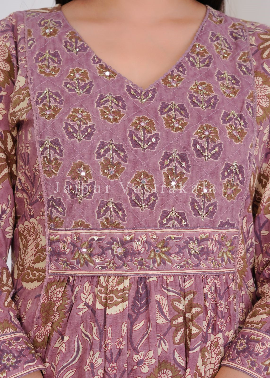 hand block printed kurta set with dupatta