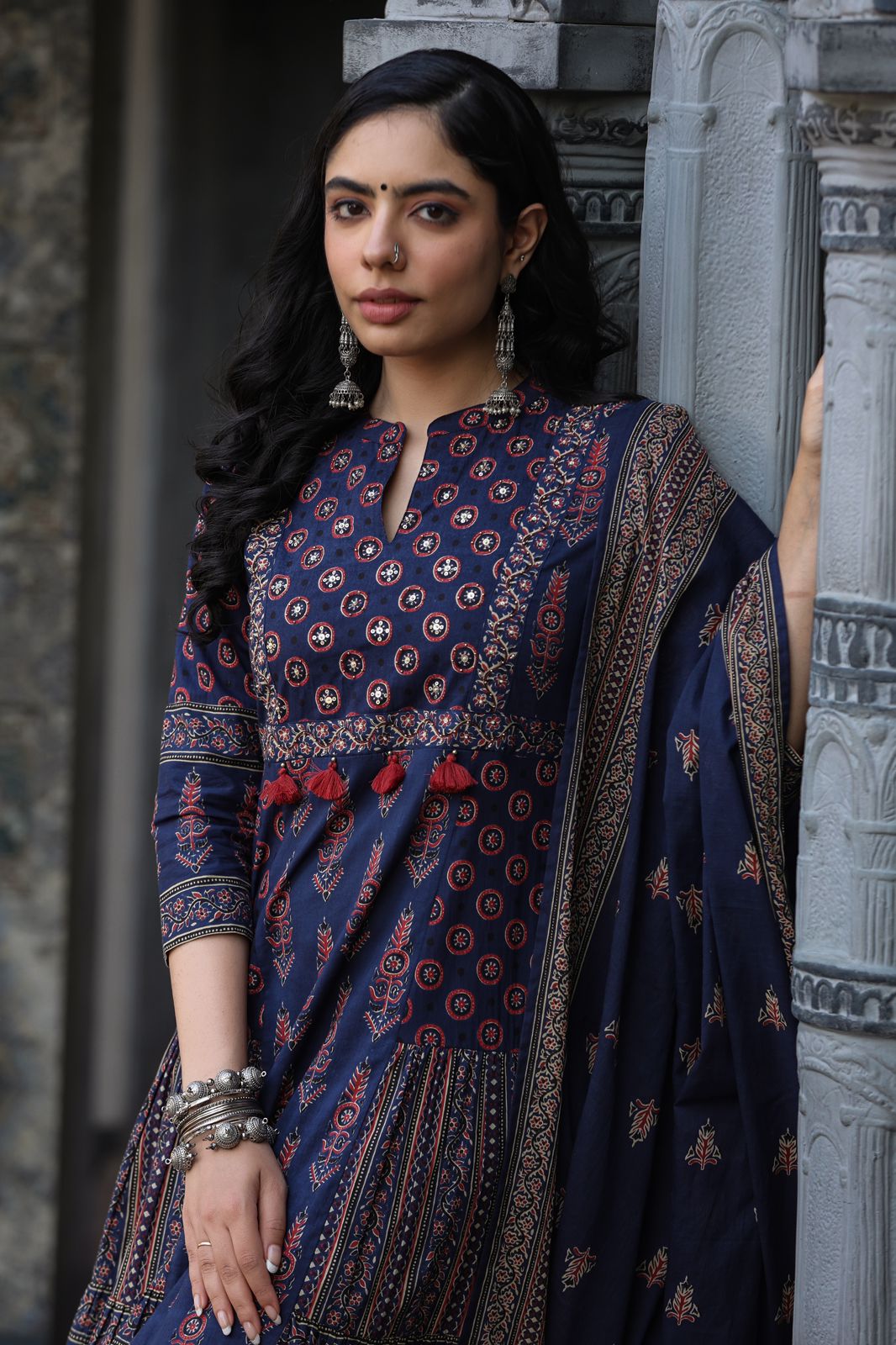 Ajrakh Print Ensemble Anarkali Suit