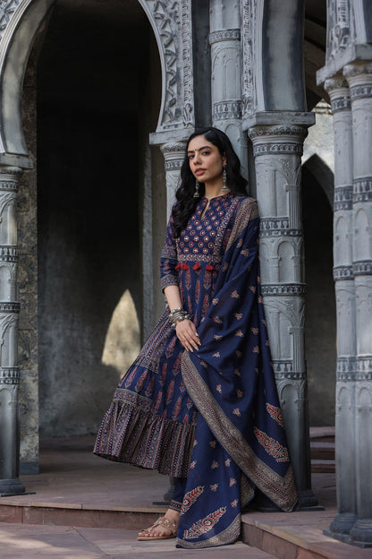 Ajrakh Print Ensemble Anarkali Suit