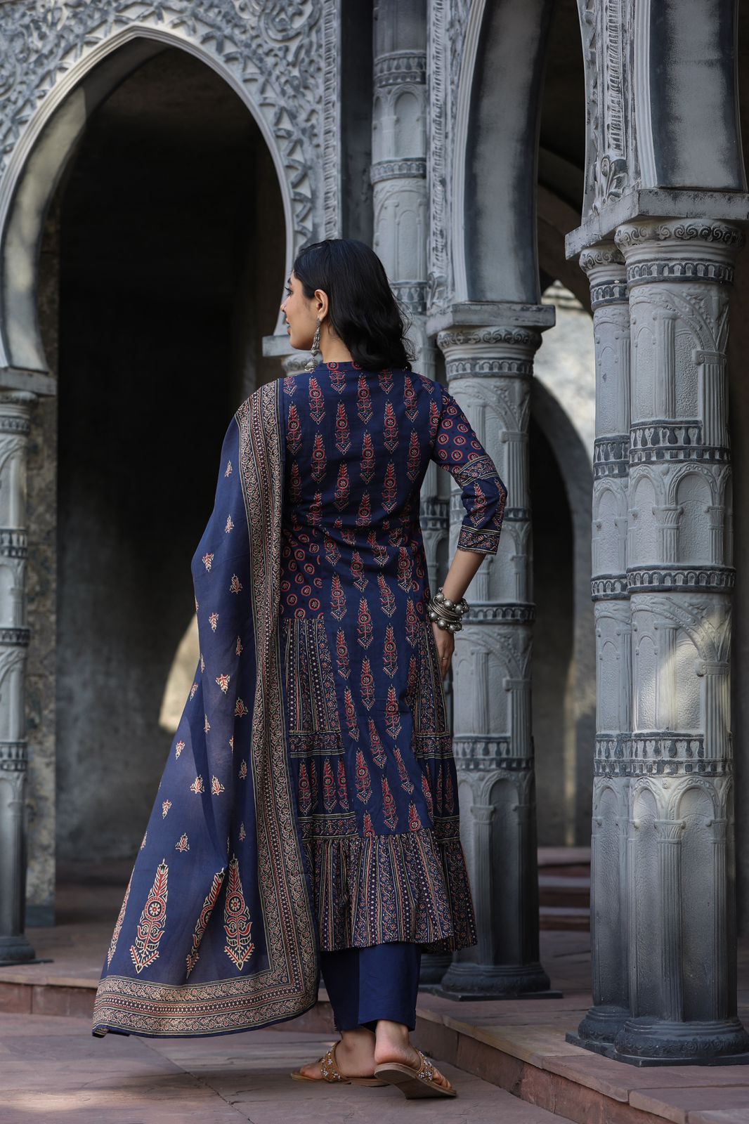 Ajrakh Print Ensemble Anarkali Suit