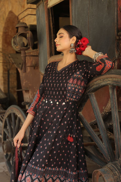 Regal Black Heritage Anarkali Suit