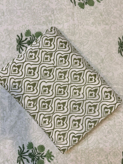 Green Boota Single Bed Reversible Dohar