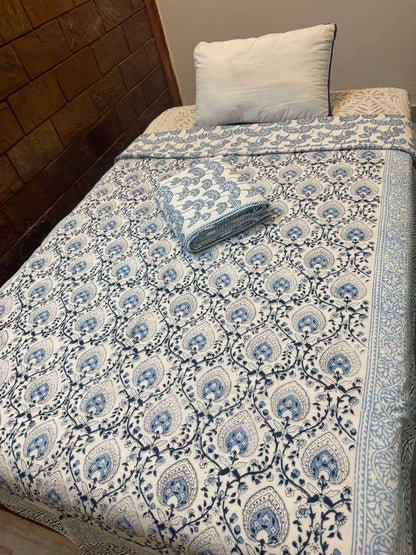 Blue Vein Single Bed Reversible Dohar