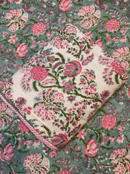 Roshan Gulabi Single Bed Reversible Dohar