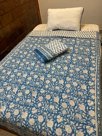 Blue Ambience Single Bed Reversible Dohar