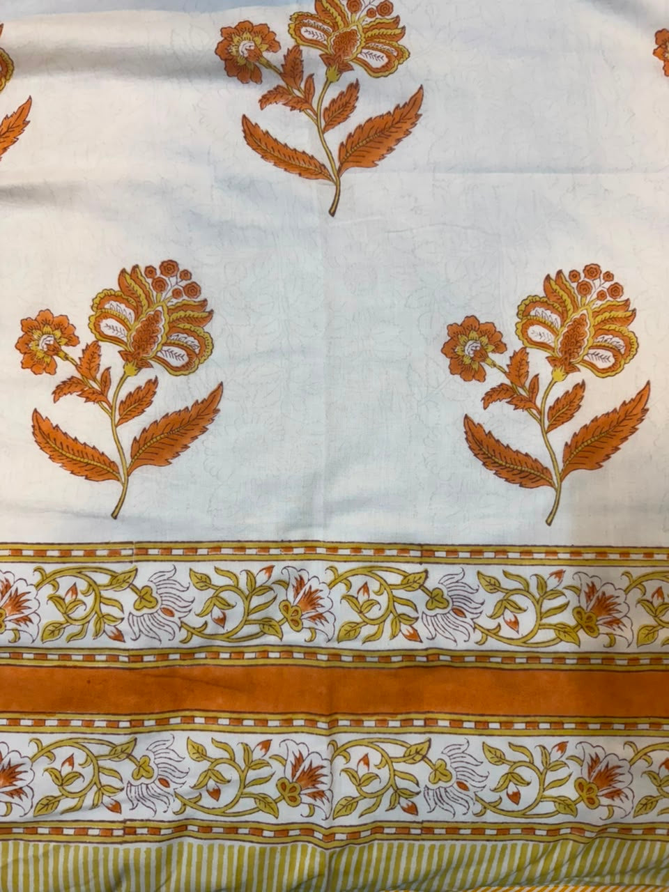 Tangerine Boota Single Bed Reversible Dohar