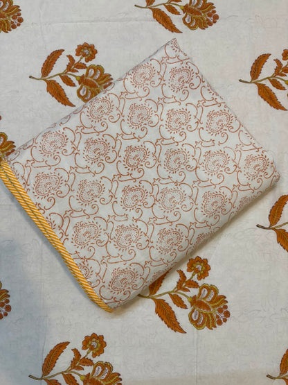 Tangerine Boota Single Bed Reversible Dohar