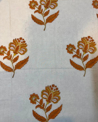 Tangerine Boota Single Bed Reversible Dohar