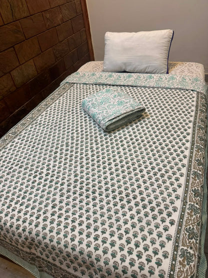 Azure Booti Single Bed Reversible Dohar