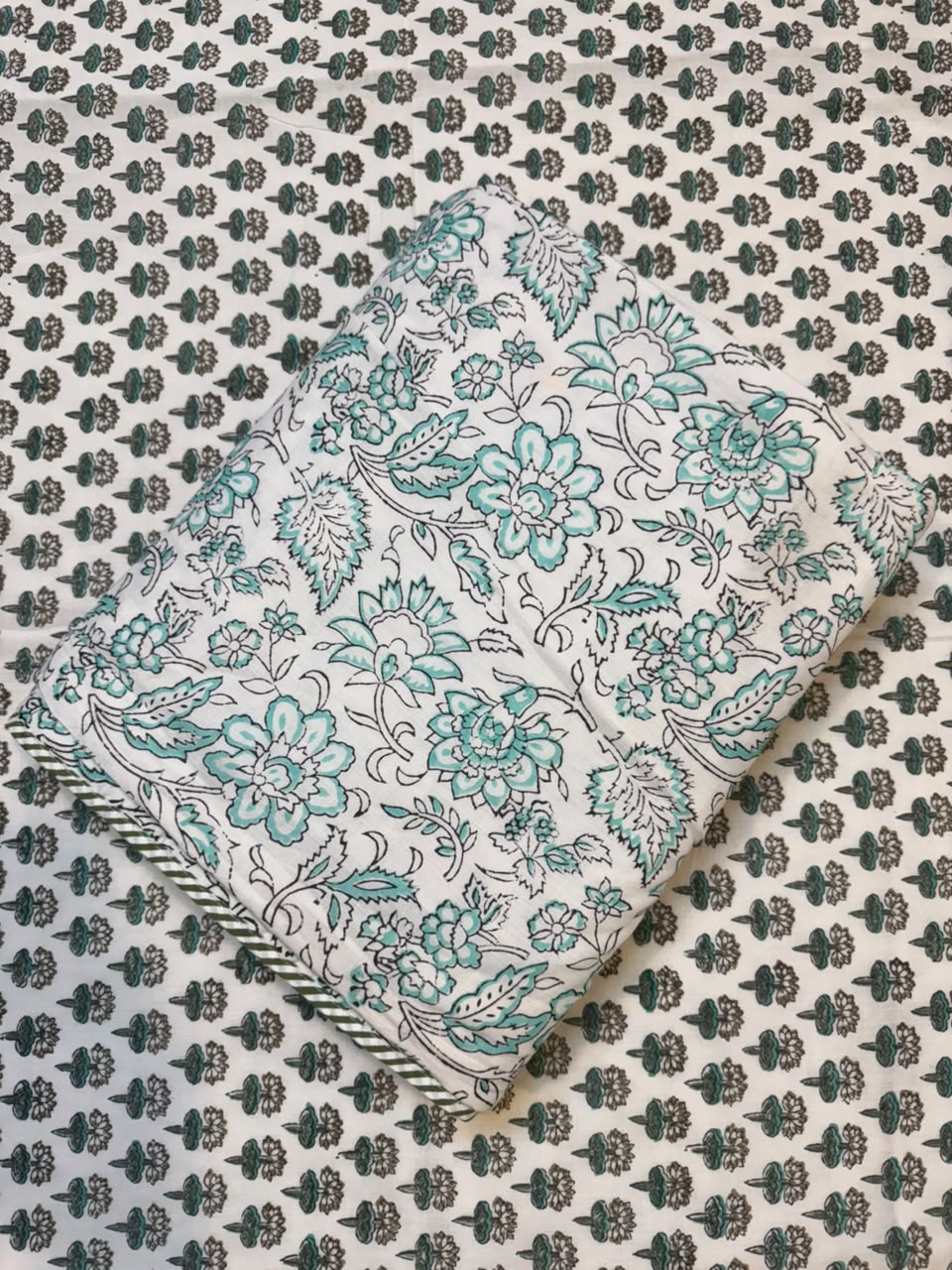 Azure Booti Single Bed Reversible Dohar