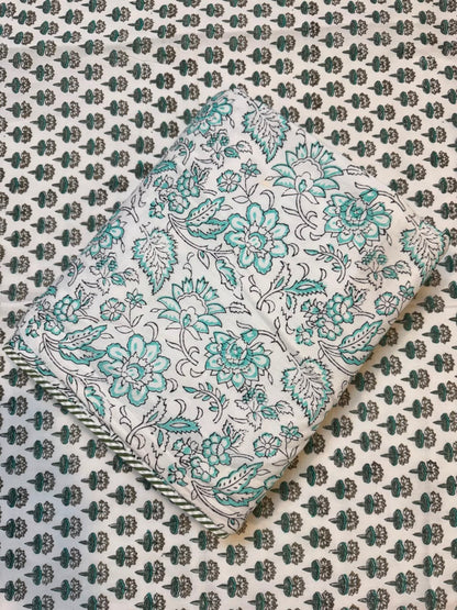 Azure Booti Single Bed Reversible Dohar