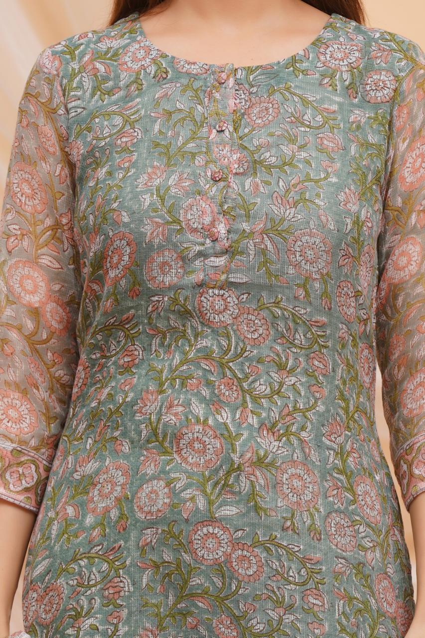 Moss Petals Kota Doriya Suit