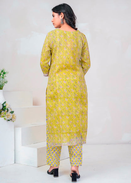 Soft Green Veil Kota Doriya Suit