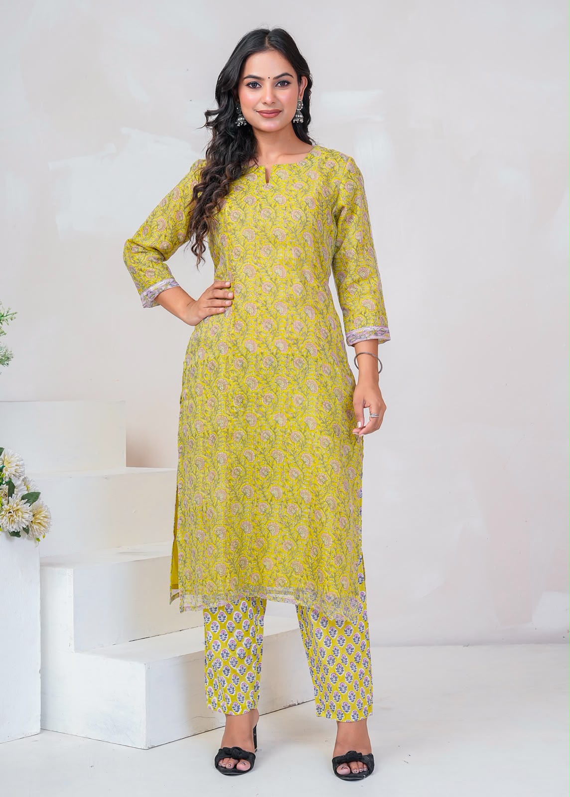 Soft Green Veil Kota Doriya Suit