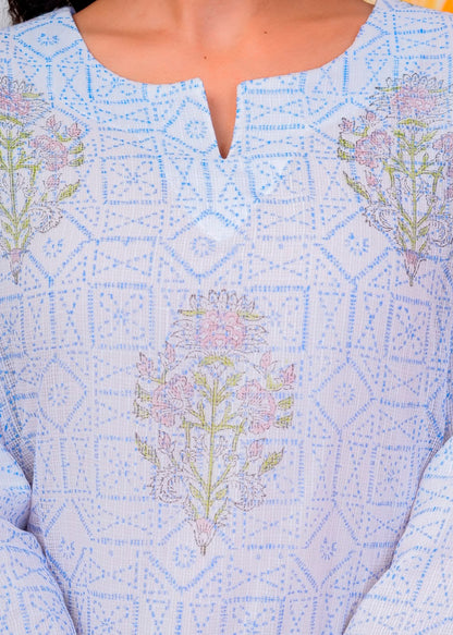 Blue Boota Geometry Kota Doriya Suit