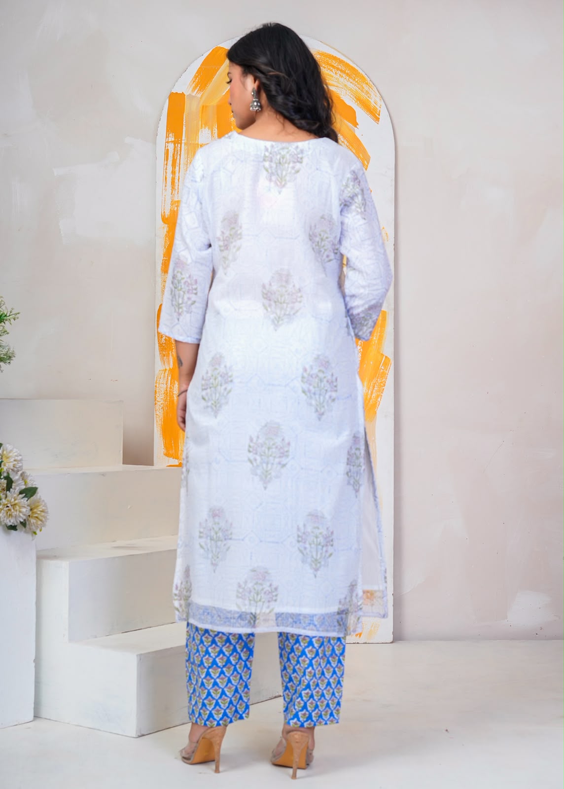 Blue Boota Geometry Kota Doriya Suit