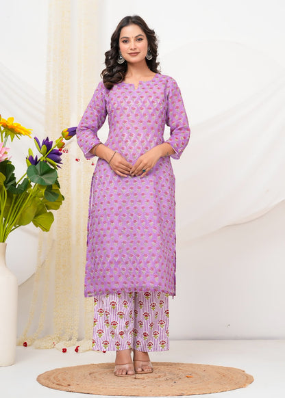 Purple Buds Kota Doriya Suit