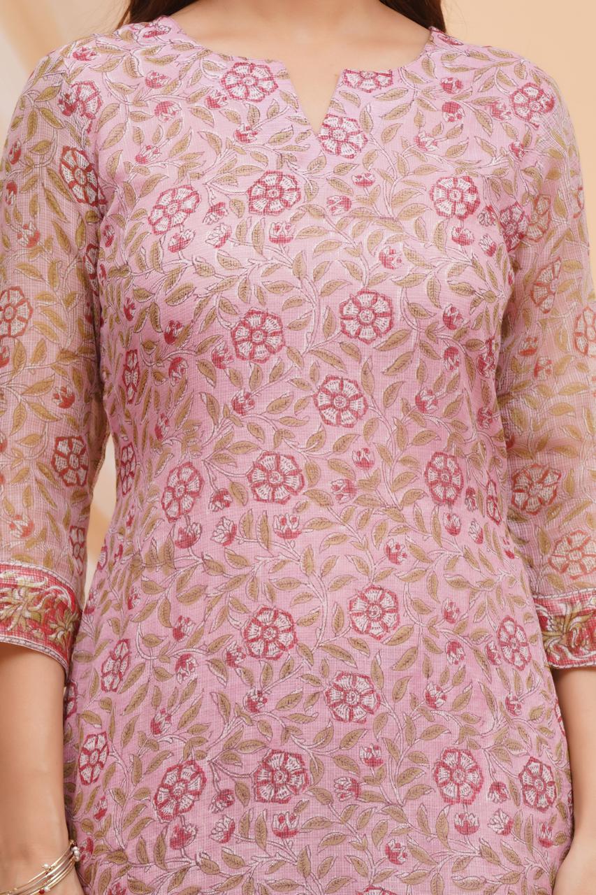 Gulabi Gulzar Kota Doriya Suit