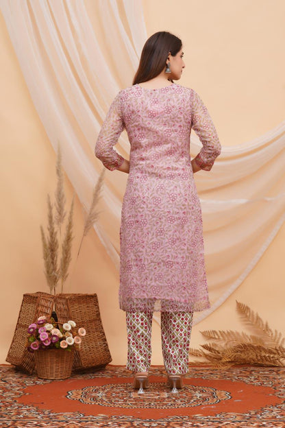 Gulabi Gulzar Kota Doriya Suit