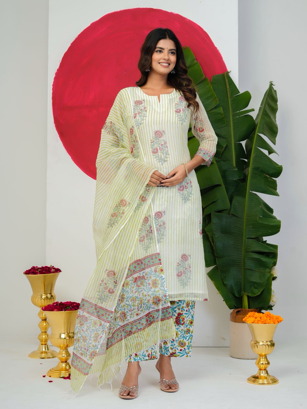 White Boota Kota Doriya Suit