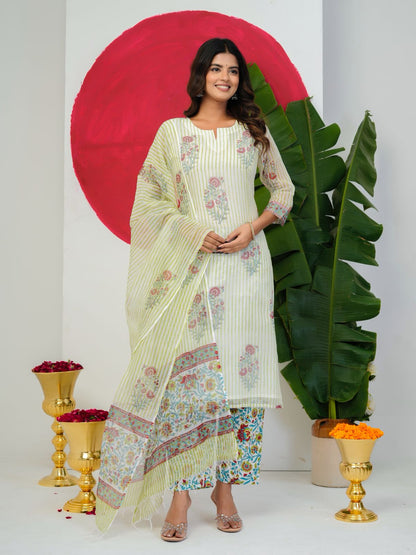 White Boota Kota Doriya Suit