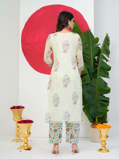 White Boota Kota Doriya Suit