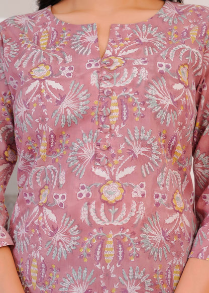 Mauve Sprinkles Cotton Top